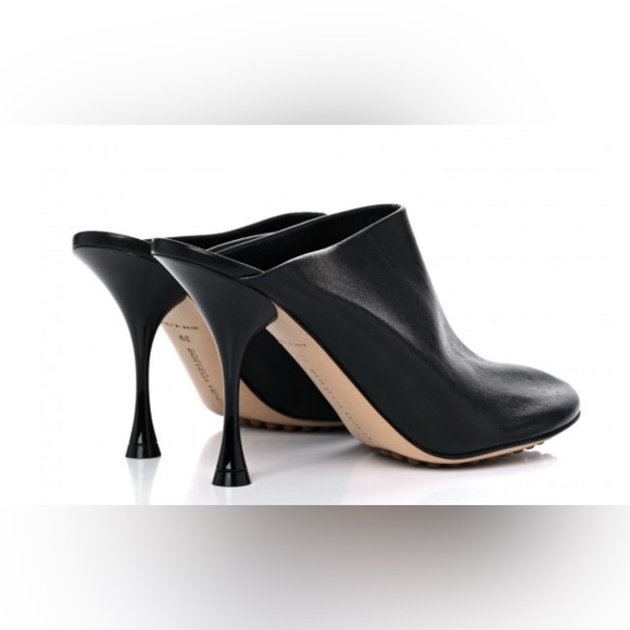Bottega Veneta Black Napa Leather Mules Heels 36 - Picture 3 of 4